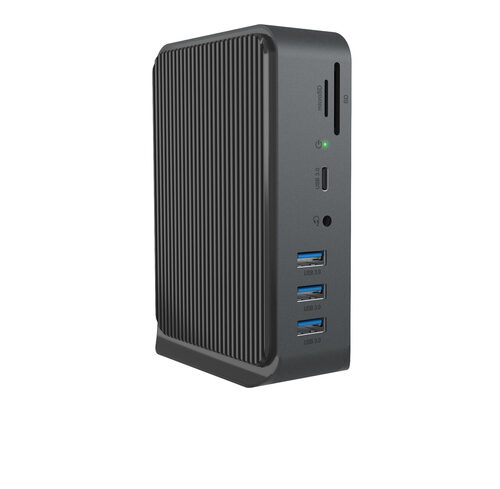 ICY BOX Docking-Station IB-DK2261AC, 2K-HDMI-Anschlüsse, USB 3.2, 5 Gbit/s, SD-Kartenslots