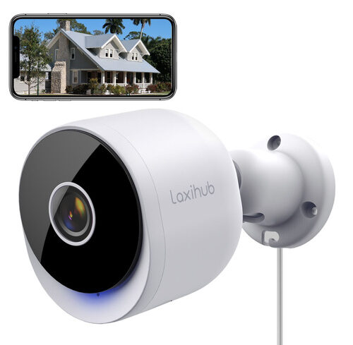 Laxihub by Arenti WLAN-Überwachungskamera O2, 2K-Qualität, App, Amazon Alexa, Google Assistant, IP65