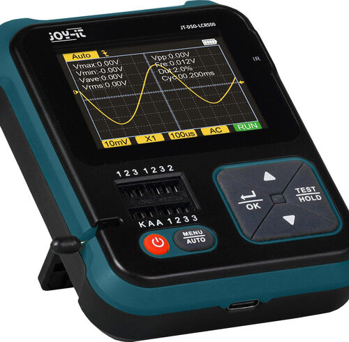 Joy-IT Tragbares 3-in-1-Gerät JT-DSO-LCR500 Oszilloskop, Komponententester und Signalgenerator