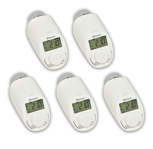 Eqiva 5er-Set BLUETOOTH® Smart Heizkörperthermostat, mit App-Steuerung