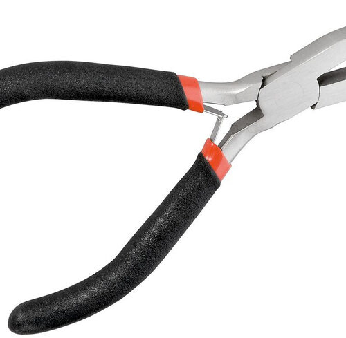 Goobay Flachzange halbrund 125 mm mit abgeflachten glatten Backen