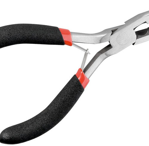 Goobay Flachzange halbrund 125 mm mit geriffelten Backen