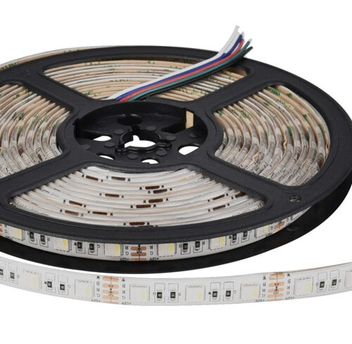 ENOVALITE 5-m-LED-Streifen, 13 W, 12 V DC, RGBW (6500 K), 2,6 W/m, 220 lm/m, 60 LED/m, IP54
