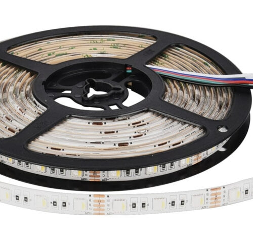 ENOVALITE 5-m-LED-Streifen, 12 W, 12 V DC, RGBW (4000 K), 2,4 W/m, 210 lm/m, 60 LED/m, IP54
