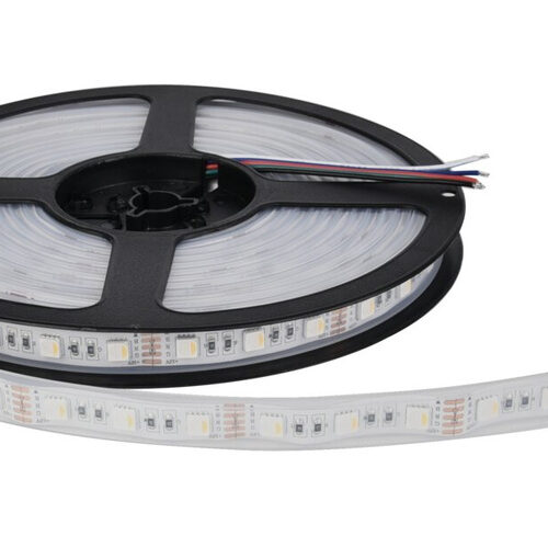 ENOVALITE 5-m-LED-Streifen, 13 W, 12 V DC, RGBW (3000 K), 2,6 W/m, 240 lm/m, 60 LED/m, IP65