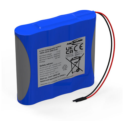 Ansmann 4er-Lithium-Ionen-Akkupack 18650