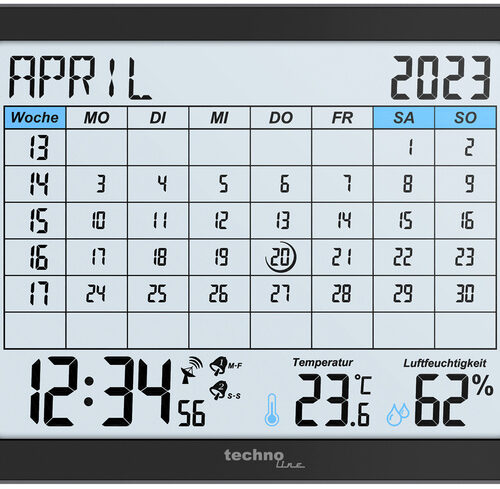 technoline digitaler Tischkalender WT 2600