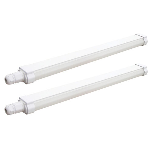 Blulaxa 2er-Set 20-W-LED-Feuchtraumwannenleuchte HumiLED fix slim, 2400 lm, 4000 K, IP65, 120 cm