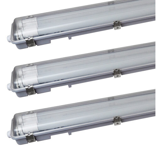 Blulaxa 3er-Set 36-W-LED-Feuchtraumwannenleuchte HumiLED vari, 2-flammig, 3800 lm, 4000 K, 120 cm