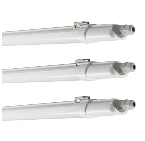 LEDVANCE 3er-Set 24-W-LED-Feuchtraumwannenleuchte SubMARINE Integrated Slim, 2160 lm, 4000 K, 150 cm