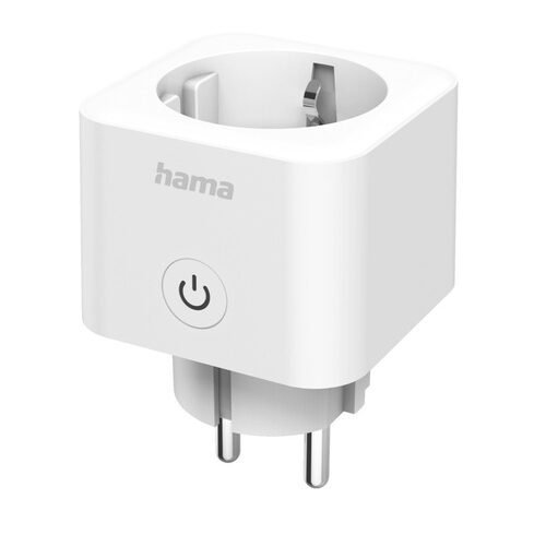 hama Smarte WLAN-Steckdose mit Energiemessung, für innen, Matter, sprach-/appgesteuert, 3680W