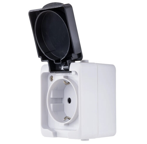 REV Ritter AquaMini AP/FR Steckdose, IP54, grau