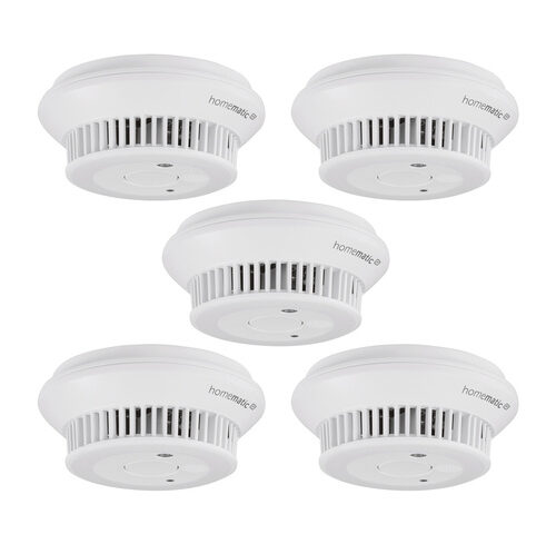 Homematic IP Smart Home 5er-Set Rauchwarnmelder mit Q-Label, HmIP-SWSD-2