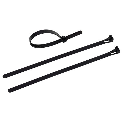 REV Ritter wiederverschließbare Kabelbinder, Kunststoff,125 x 7,6 mm, 25 Stück, Schwarz