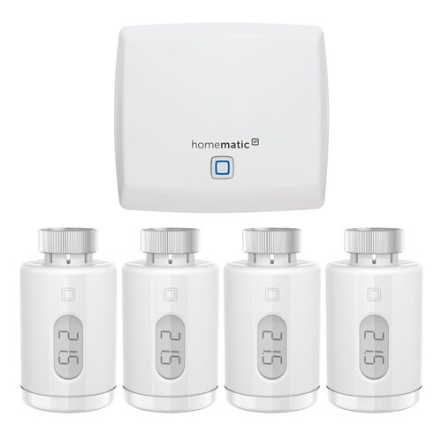 Homematic IP Set Raumklima mit Access Point, 4x Heizkörperthermostat - pure