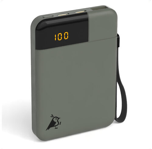 Aqiila Powerbird B5 Powerbank, 12W, 5.000 mAh, Moosgrün