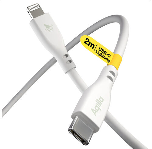 Aqiila Cablebird CS22 Sync-/ Ladekabel, 60W, Type-C auf Lightning, 2 m, Weiß