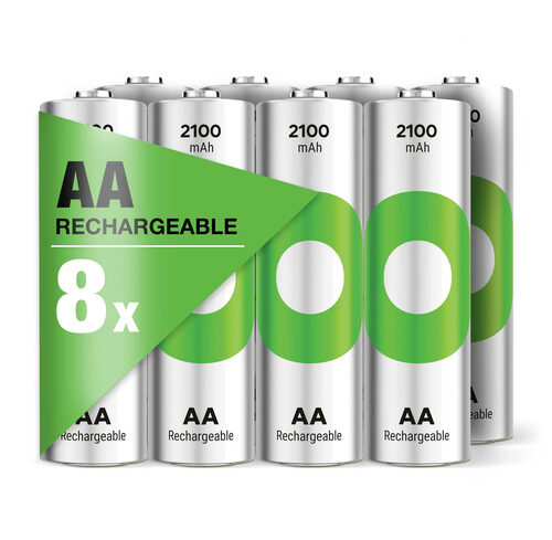 AA Akku GP NiMH 2100 mAh RECYKO 1,2V 8 Stück