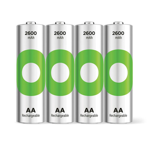 AA Akku GP NiMH 2600 mAh RECYKO, 1,2V 4 Stück