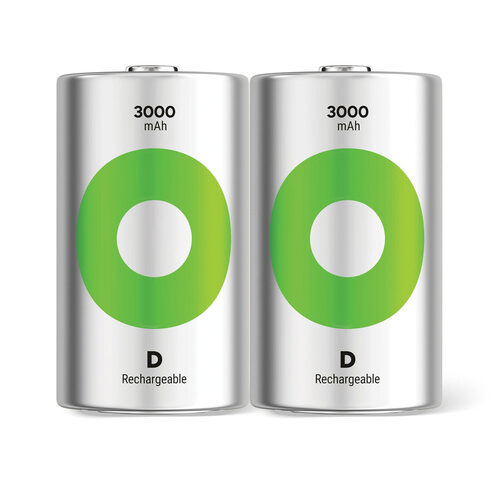 GP Mono D Akku NiMH 3000 mAh RECYKO, 1,2V, 2 Stück