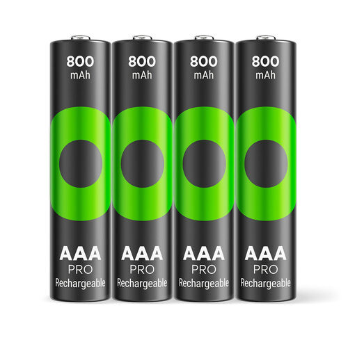 GP AAA Akku NiMH 800 mAh RECYKO PRO, 1,2V, 4 Stück