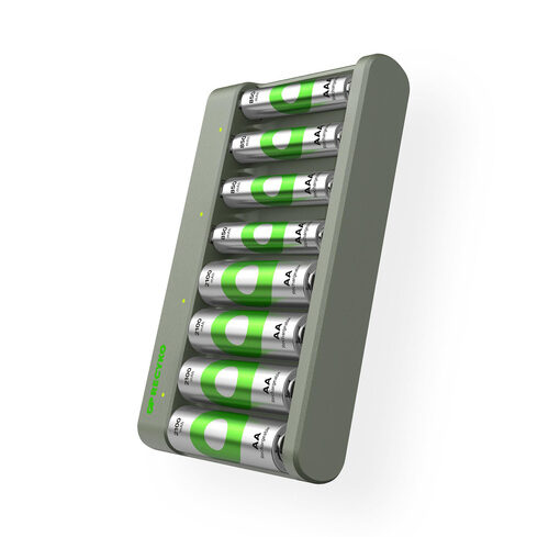 GP USB-Ladegerät E821 Micro (AAA) und Mignon (AA), inkl., 4 x RECYKO AA 2100 mAh, 4 x RECYKO AAA 850 mAh