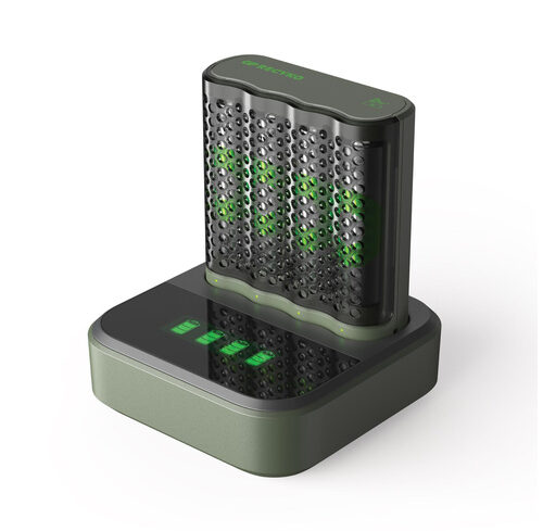 GP USB-Ladegerät M452 Micro (AAA) und Mignon (AA), inkl. 4 x RECYKO AA 2600 mAh, mit Dockingstation D451