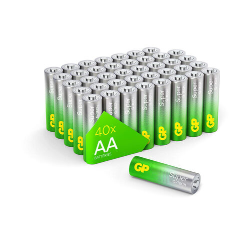 GP Super Alkaline AA Mignon Batterie 1,5V, 40 Stück