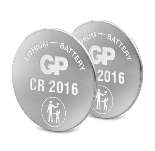 GP Lithium CR2016 Knopfzelle, 3V, 2 Stück