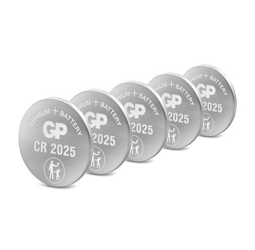 GP Lithium CR2025 Knopfzelle, 3V, 5 Stück