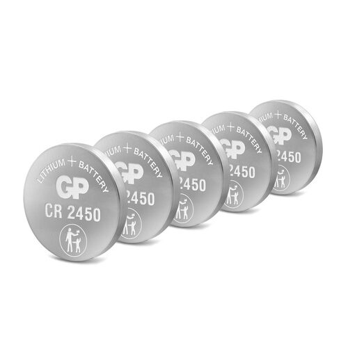 GP Lithium CR2450 Knopfzelle, 3V, 5 Stück