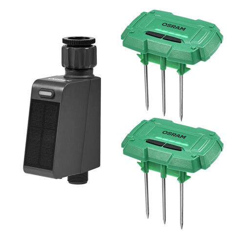 OSRAM SMART+ Smart Home Bewässerungsset, 2x Bodenfeuchtesensor, 1x Bewässerungscontroller, WLAN