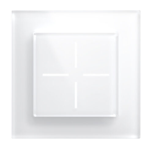 Homematic IP Smart Home Set Glastaster, 1-fach-Glasrahmen, 1x WGS, 1x GF1