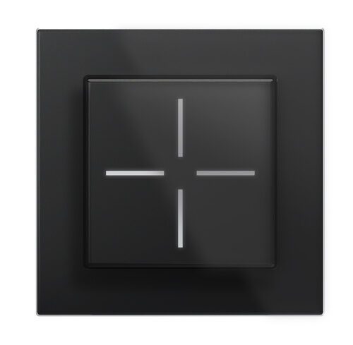 Homematic IP Smart Home Set Glastaster -schwarz, 1-fach-Glasrahmen, 1x WGS-A, 1x GF1-A