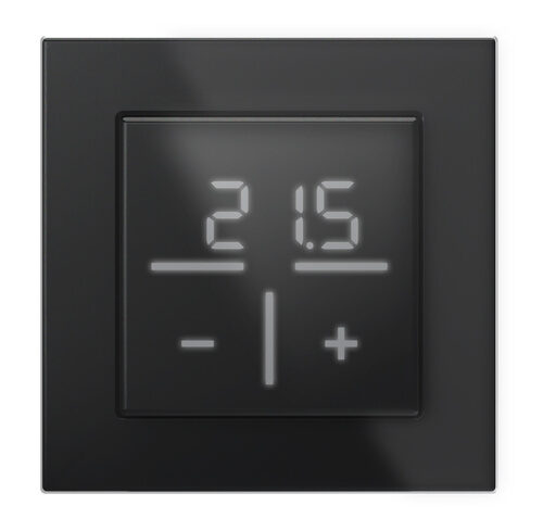Homematic IP Smart Home Set Glasthermostat -schwarz, 1 Fach-Glasrahmen, HmIP-WGT-A + HmIP-GF1-A