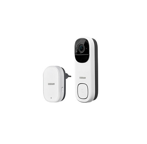 OSRAM SMART+ Smart Home WLAN-Türklingel mit Kamera, 2K, Akku, IP66, Weiß