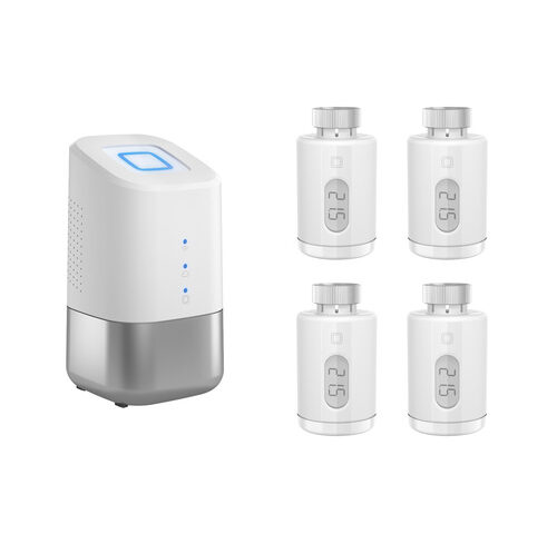 Homematic IP Smart Home Set Heizen Easy mit Heizkörperthermostaten, 4x eTRV-3, 1x HCU1