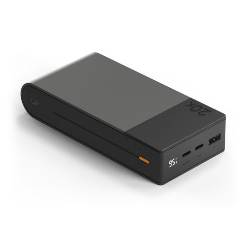 GP Powerbank M2+ 20C, Li-Po 20.000mAh, 1x USB-A, 2x USB-C, Grau/Schwarz