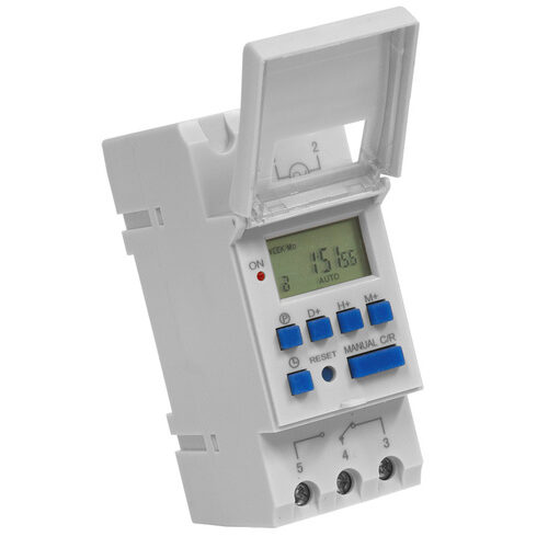 RELTECH Digitale Zeitschaltuhr RZSD1, 230 V, DIN-Schiene, 1 Kanal