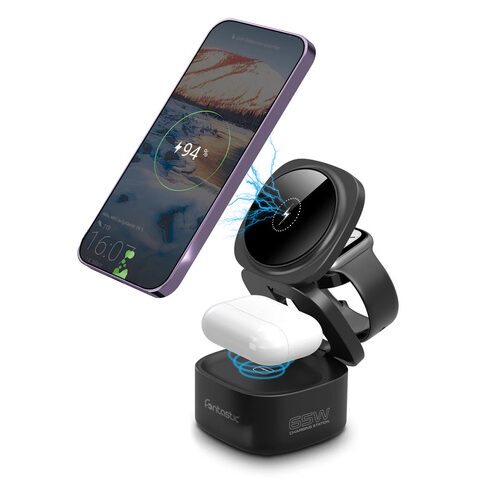 FONTASTIC Induktive Ladestation „Qumag“, 5-in-1, Schwarz