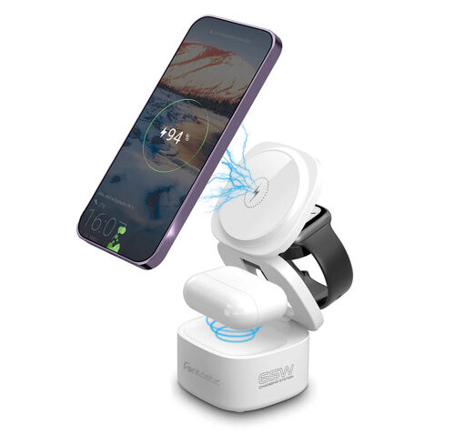 FONTASTIC Induktive Ladestation „Qumag“, 5-in-1, Weiß