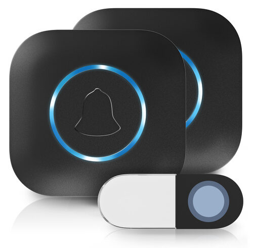 Heidemann Funkklingel-Set Blackline, ein Sender, zwei Empfänger