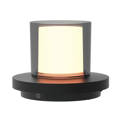 Die Bold Tragbare Solar-Tischlampe, Schwarz