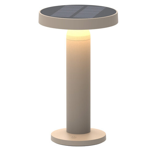 Die BOLD Solar-Tischlampe, Matt Sand, stufenlos dimmbar, Solar