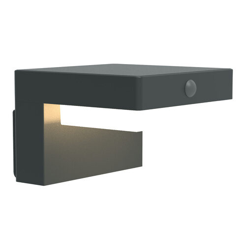 Die Bold Solar-Wandleuchte mit PIR, Gun Grey