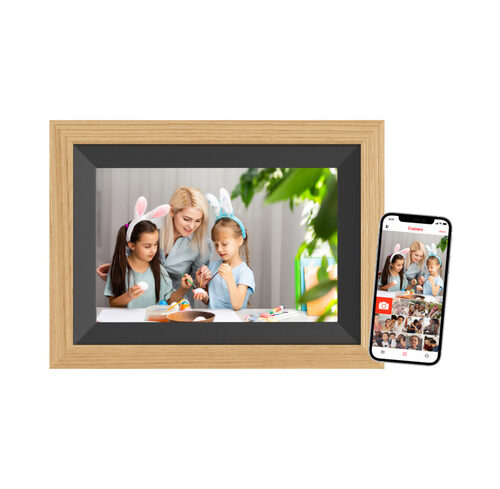 BRAUN digitaler Bilderrahmen, DigiFrame 10B WiFi Buche