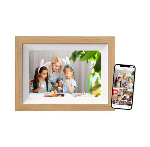 BRAUN digitaler Bilderrahmen, DigiFrame 10W WiFi Buche