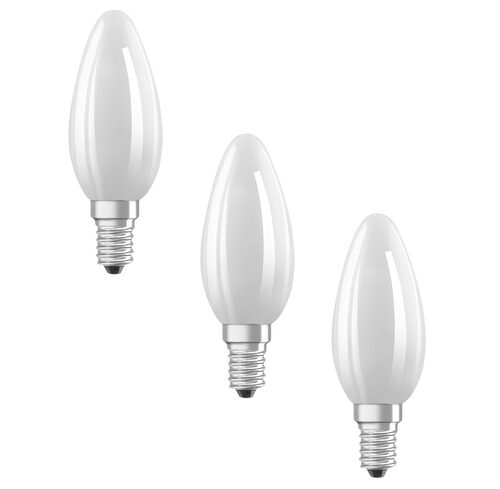 Osram LED Base Classic B 60 Filament, 5,5W, 806 lm, E14, kaltweiss, matt, 3-erPack