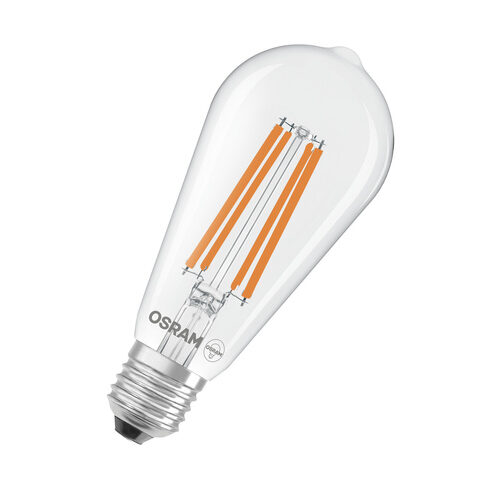 Osram LED Classic Edison 60, Filament, EEK A, 3,8 W, 806 lm, E27, warmweiß, klar