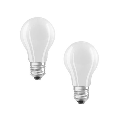 Osram LED Classic A 40, Filament, EEK A, 2,2 W, 470 lm, E27, warmweiß, matt, 2er Pack